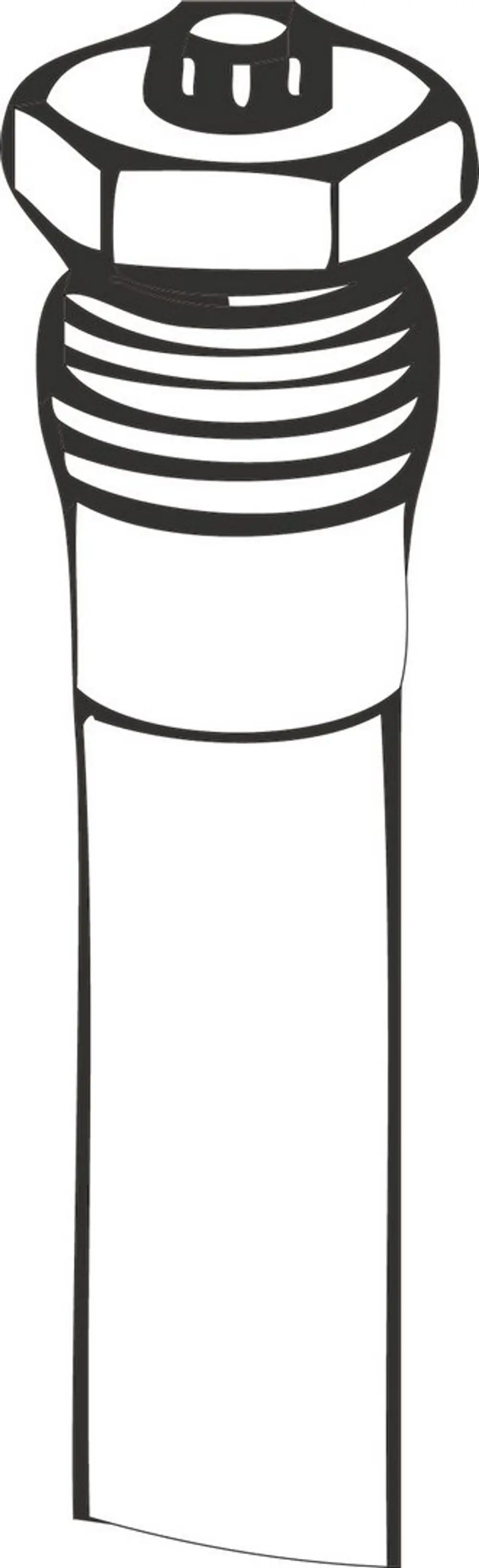 Bosch-Anode mit einem gewindegeschnittenen Ende und einem zylindrischen Körper, geeignet für den Einsatz in Wasserheizsystemen.